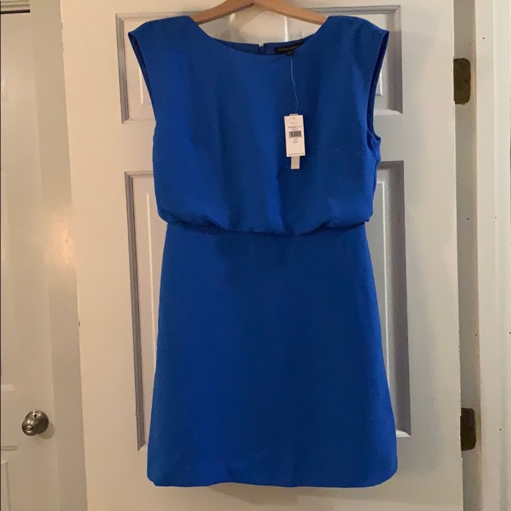 Banana Republic Cobalt Blue Sleeveless Blouson Mini Dress